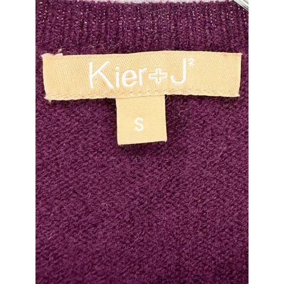Kier & J Thunder & Lightening Cashmere Pullover in PLUM S - Picture 5 of 9